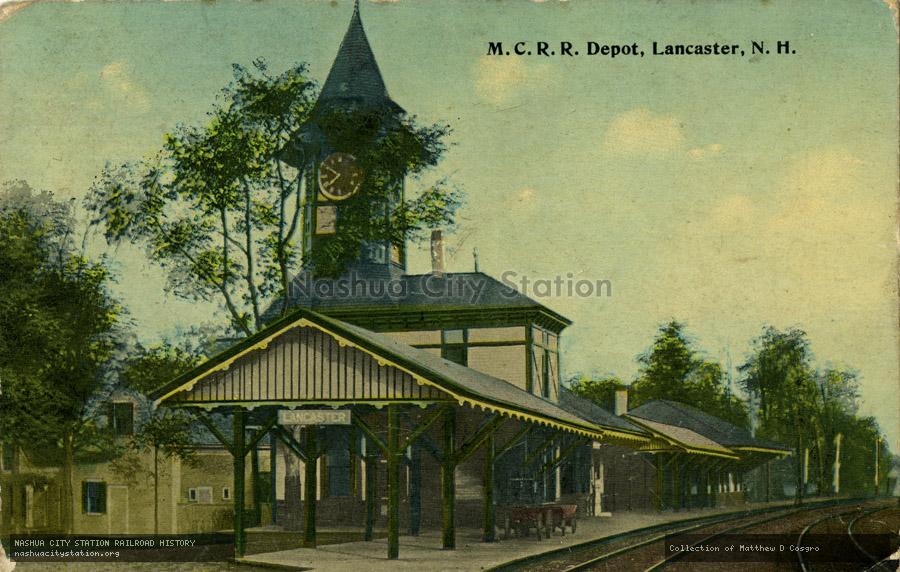 Postcard: Maine Central Railroad Depot, Lancaster, New Hampshire